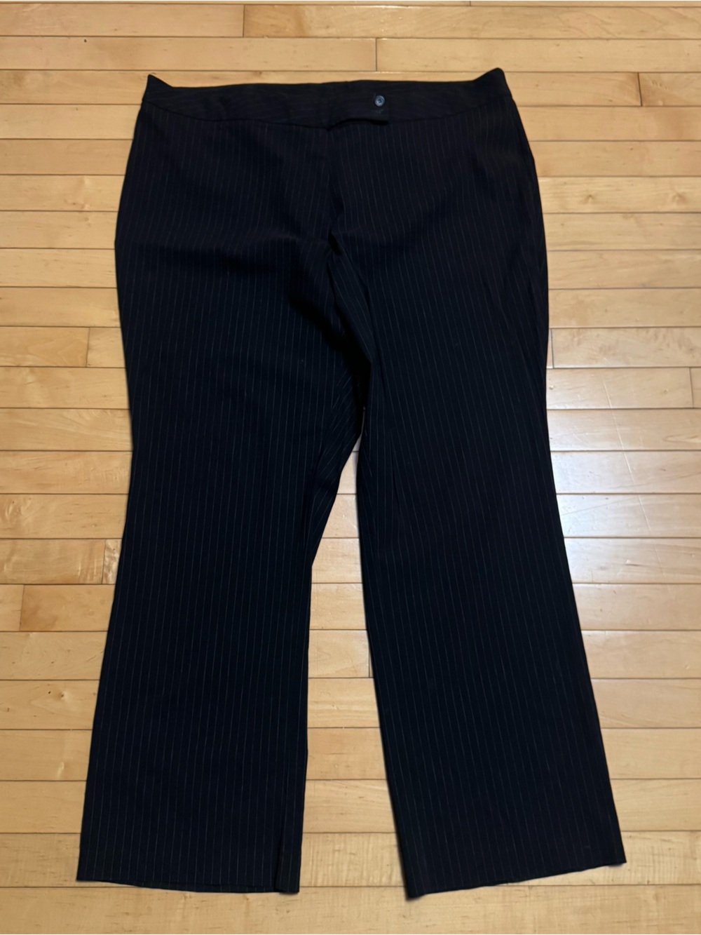 Venezia Jeans Lane Bryant pinstripe black white pants trousers 20 rayon vintage